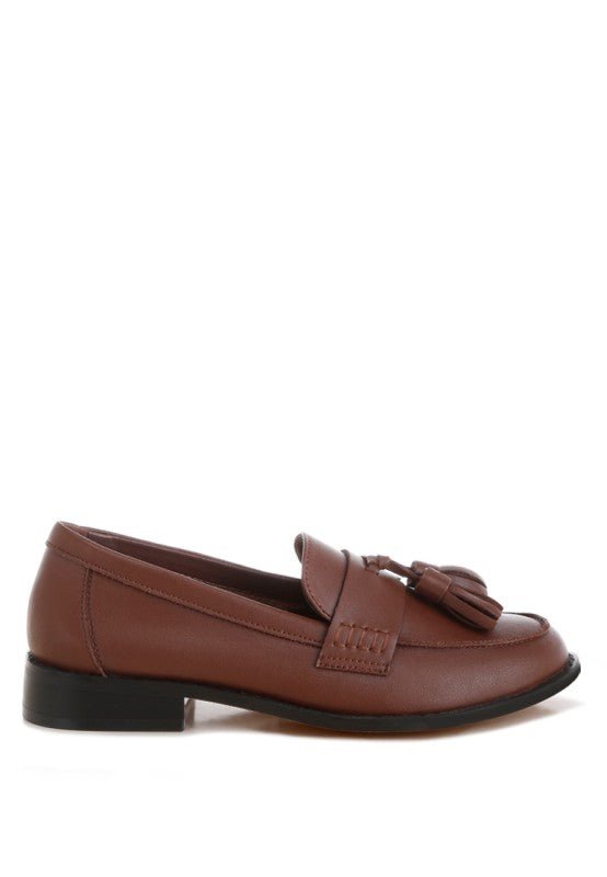 Yelena Real Leather Tassel Loafers - Loving It Shop