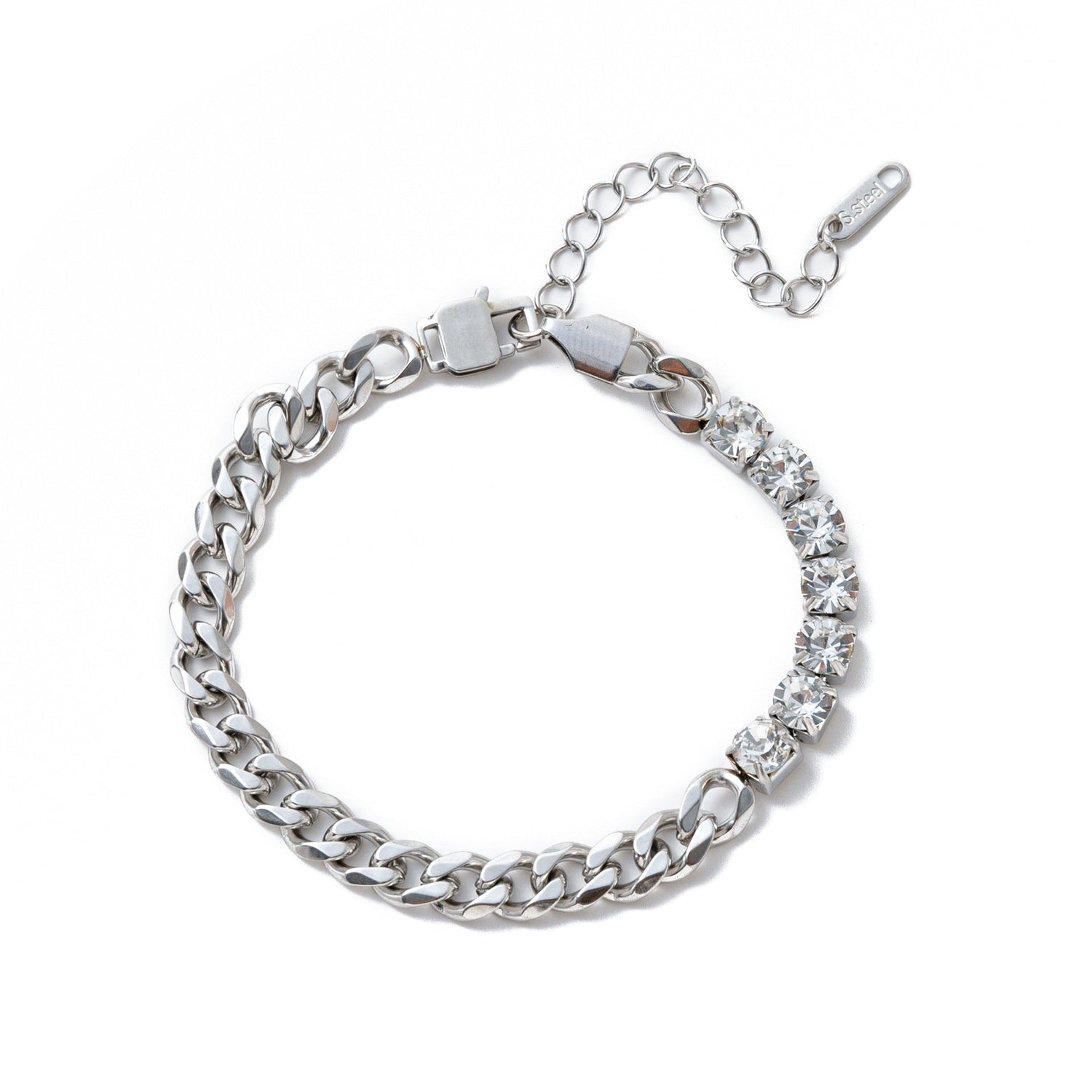 Electroplating Gold Hip-hop Titanium Steel Bracelet Necklace Color Protection