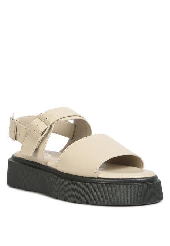 GLADEN Pin Buckle Platform Sandals - Loving It Shop