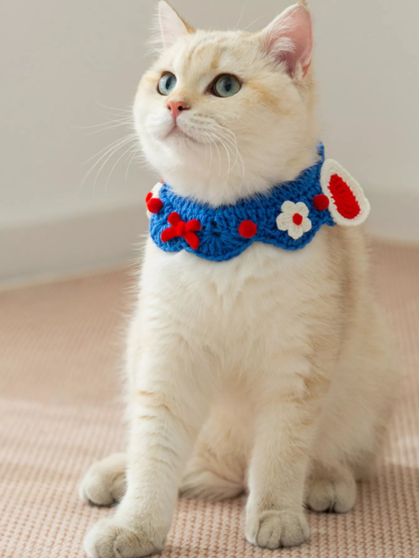 Knitted Floral Pet Collar - Loving It Shop