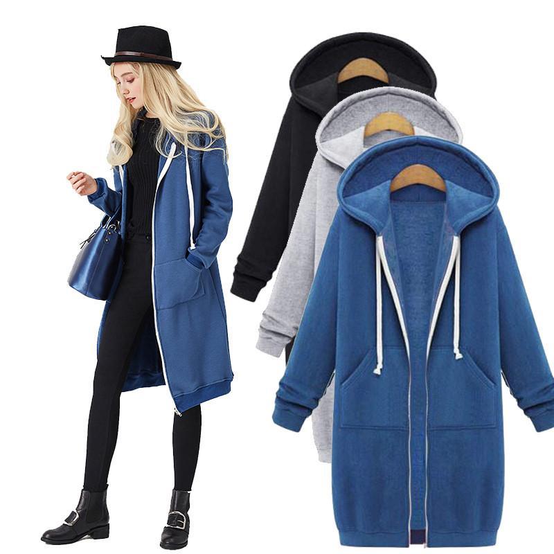 Hooded Long-sleeved Winter Sweater Women&