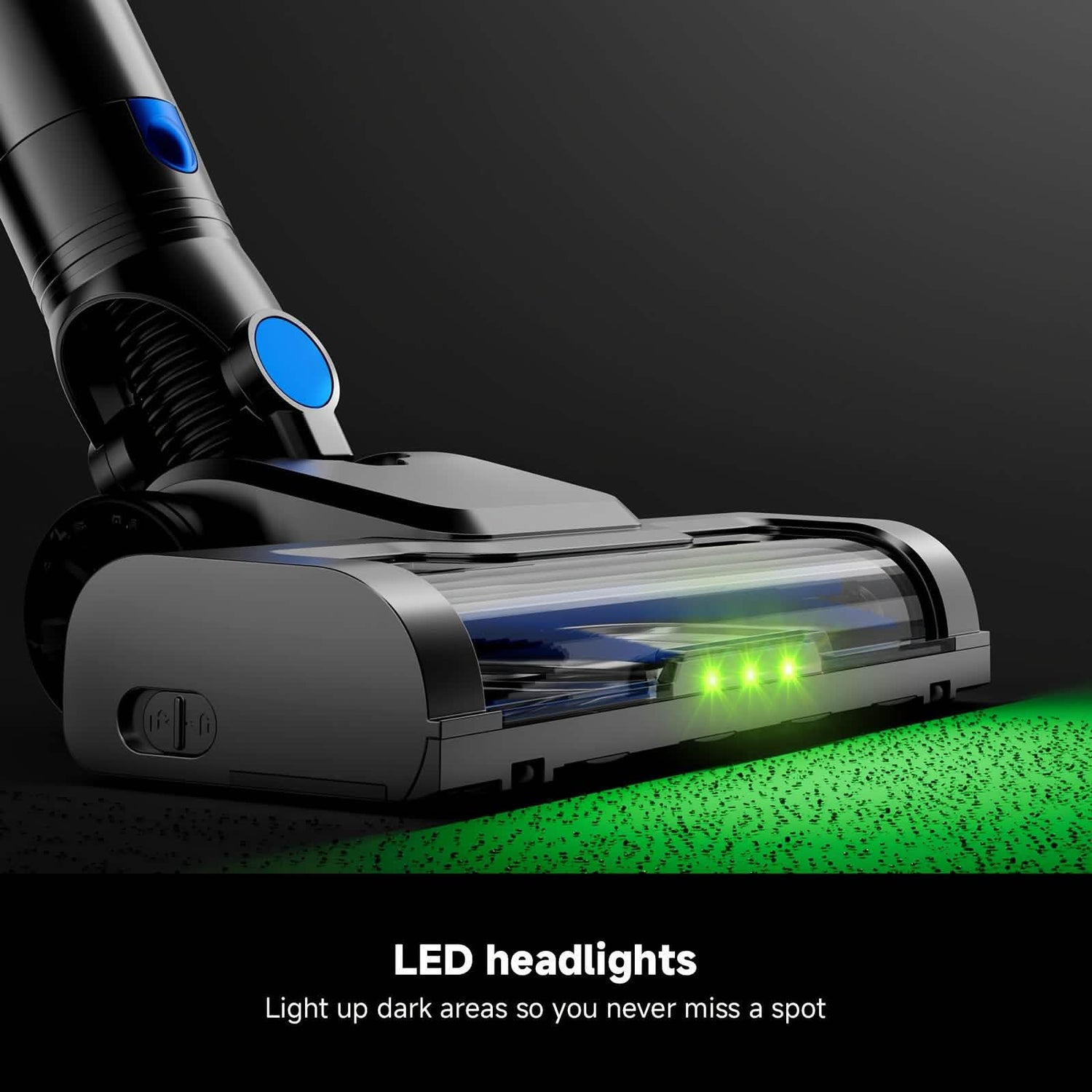 Cordless Vacuum Cleaner with LED Light &amp; Removable Battery – Blue