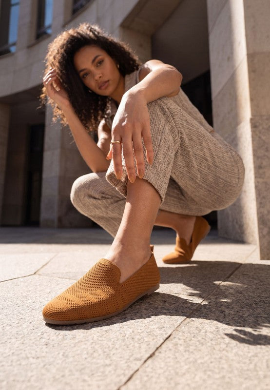 Akili Knit Textile Solid Flats