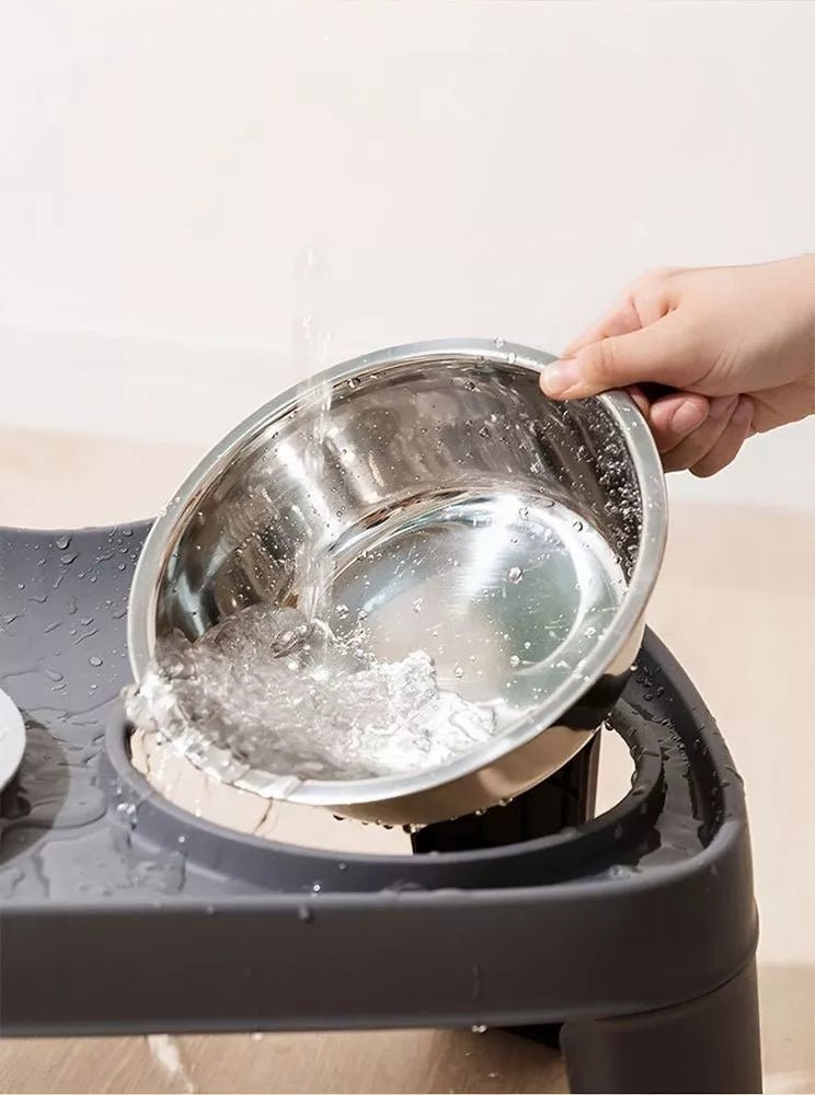 Double Pet Bowls with Stand - Loving It Shop