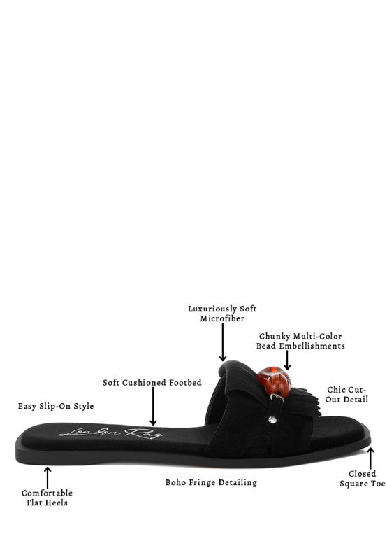 Dinasa Beaded Slip On Flats