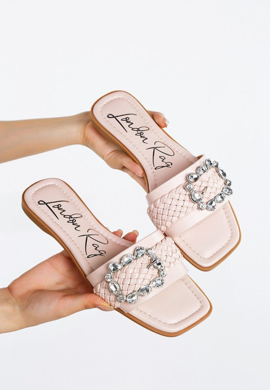 Hazbin Diamante Flat Sandals