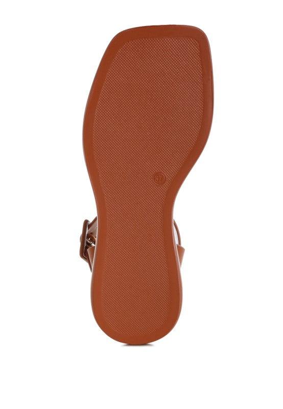 Tayana Chunky Buckle Strap Flats