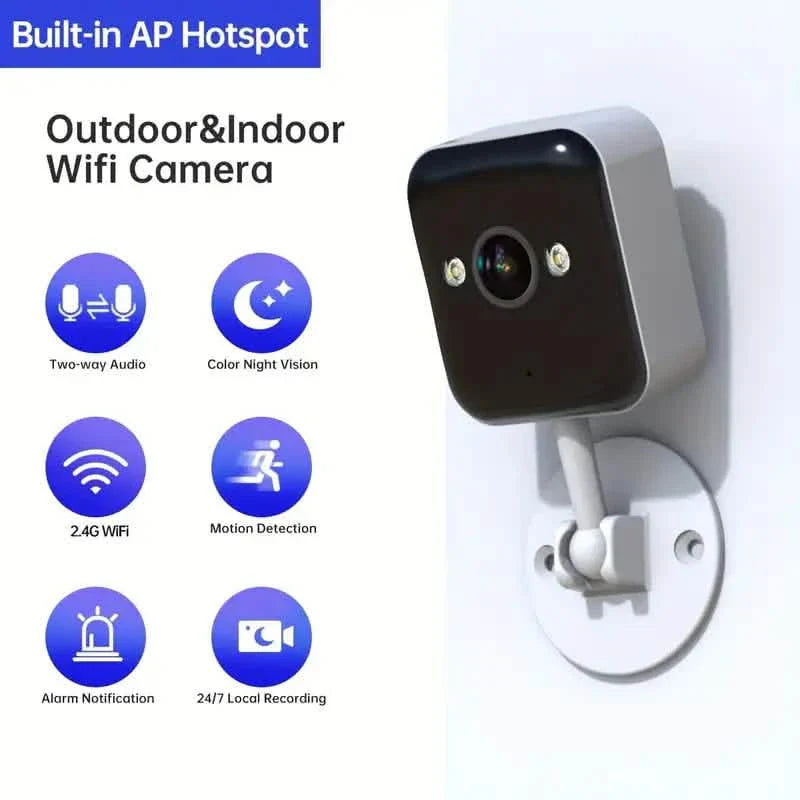 2-Pack: 1080P FHD Wireless Surveillance Camera, Full-Color Night Vision, Two-Way Voice &amp; More