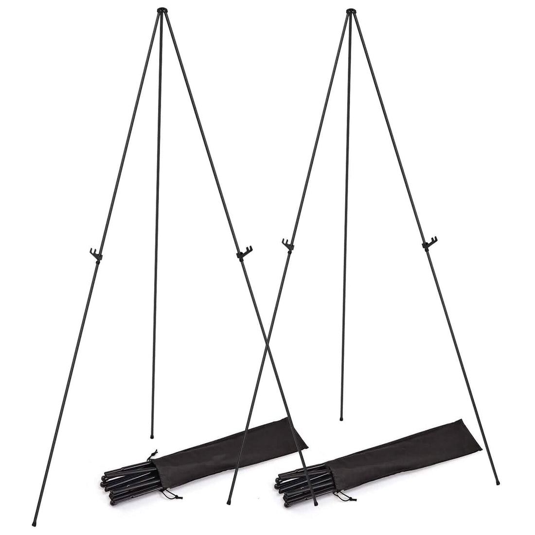 2-Pack: 61" Collapsible A Frame Tripod Easel Iron Alloy Drawing Stand