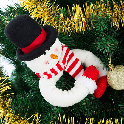 2-Pack: Christmas Curtain Buckle Doll Santa &amp; Snowman