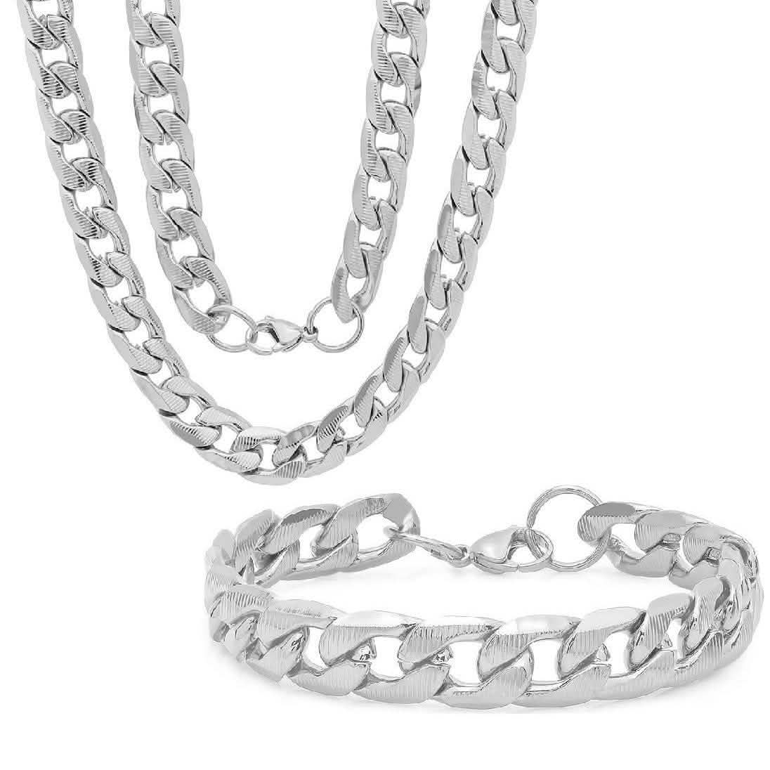 2-Piece Set: Stainless Steel Men&