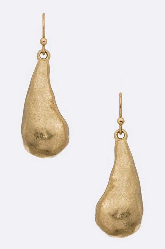 Organic Teardrop Iconic Metal Earrings - Loving It Shop