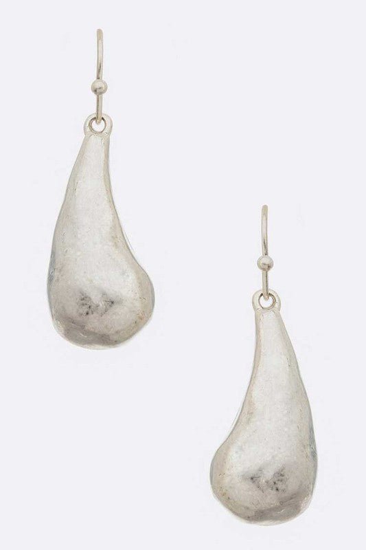 Organic Teardrop Iconic Metal Earrings - Loving It Shop