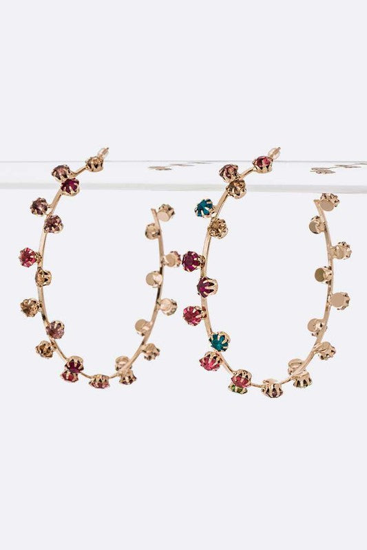 70MM Rhinestone Iconic Hoop Earrings