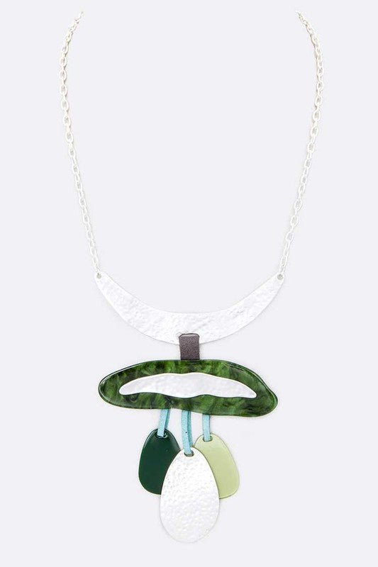 Mix Media Statement Pendant Necklace - Loving It Shop