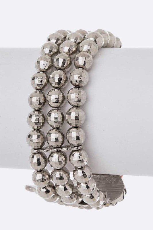 Leopard Statement Stretch Bracelet Ring Set - Loving It Shop