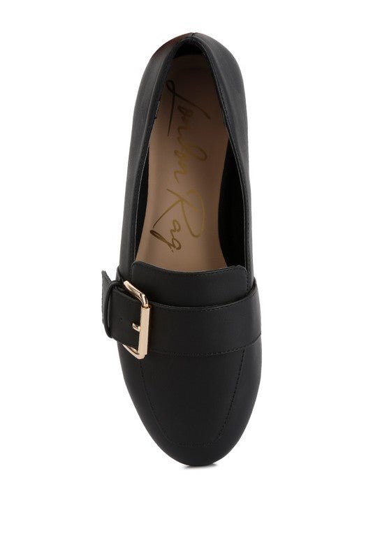 Saskia Pin Buckle Detail Loafers - Loving It Shop