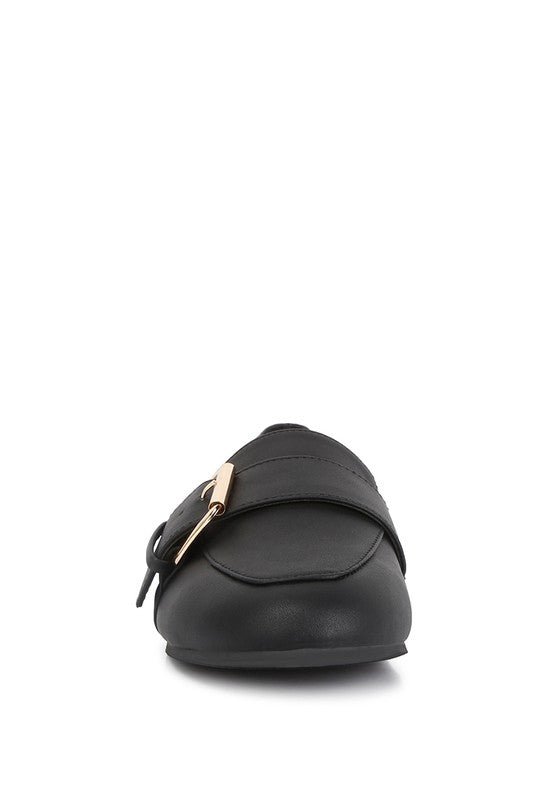 Saskia Pin Buckle Detail Loafers - Loving It Shop