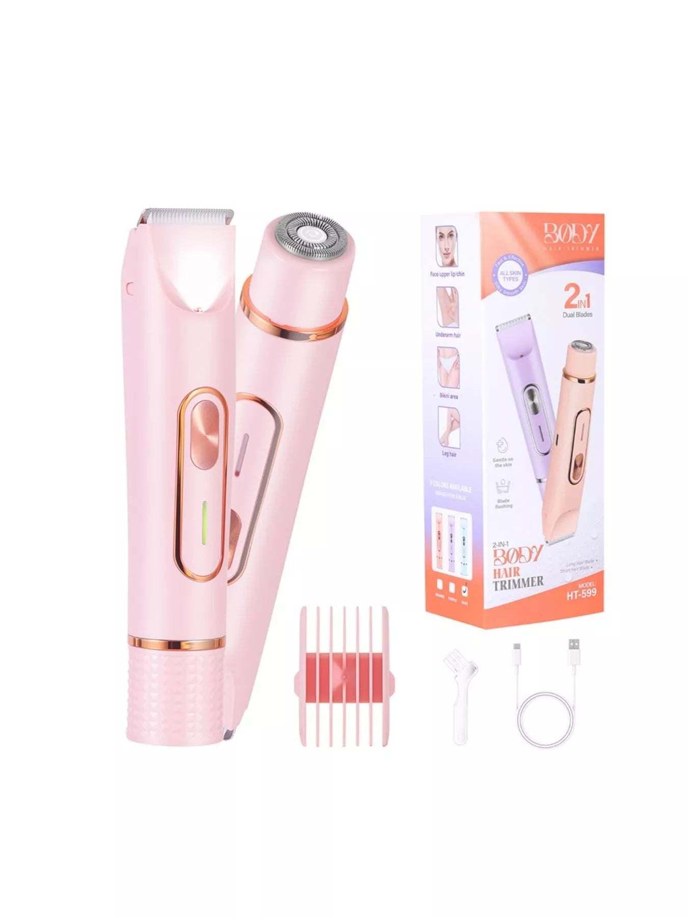 Painless Double - Head 2 - in - 1 Hair Removal - Loving It Shop