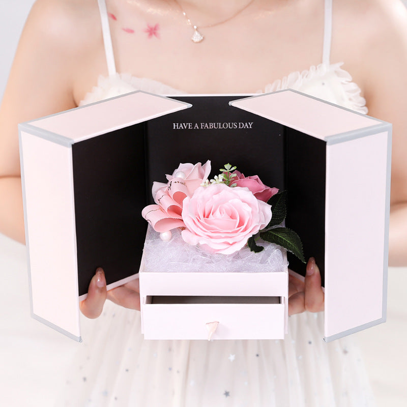 Creative Rose Jewelry Gift Box For Christmas And Valentine&