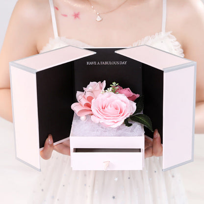 Creative Rose Jewelry Gift Box For Christmas And Valentine&