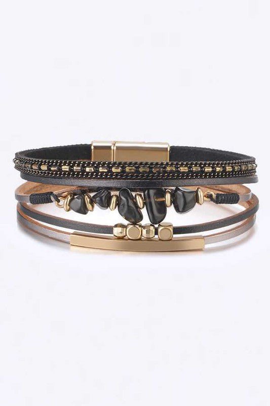 Mix Media Beaded Magnetic Bracelet - Loving It Shop