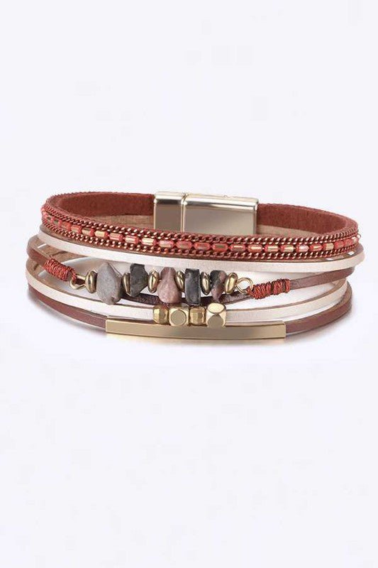 Mix Media Beaded Magnetic Bracelet - Loving It Shop