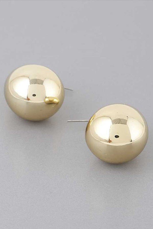 Bulky Shiny Teardrop Earrings - Loving It Shop
