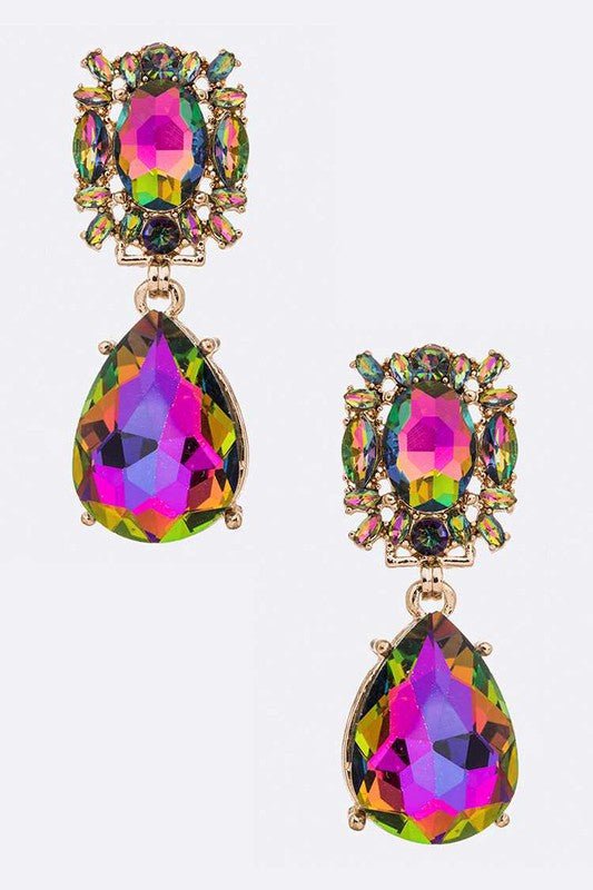 Crystal Teardrop Statement Earrings - Loving It Shop