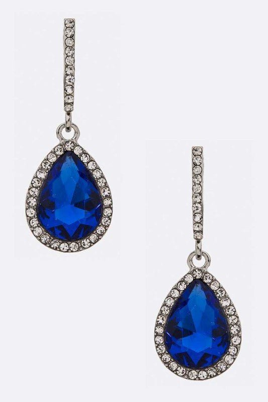 Crystal Pearshape Iconic Earrings - Loving It Shop