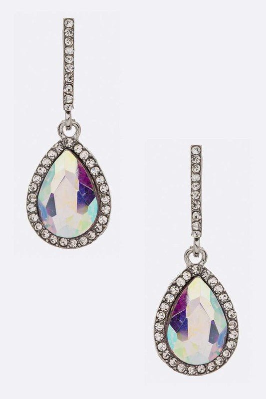 Crystal Pearshape Iconic Earrings - Loving It Shop