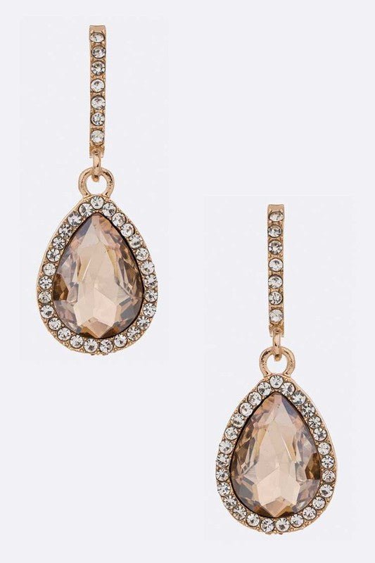 Crystal Pearshape Iconic Earrings - Loving It Shop
