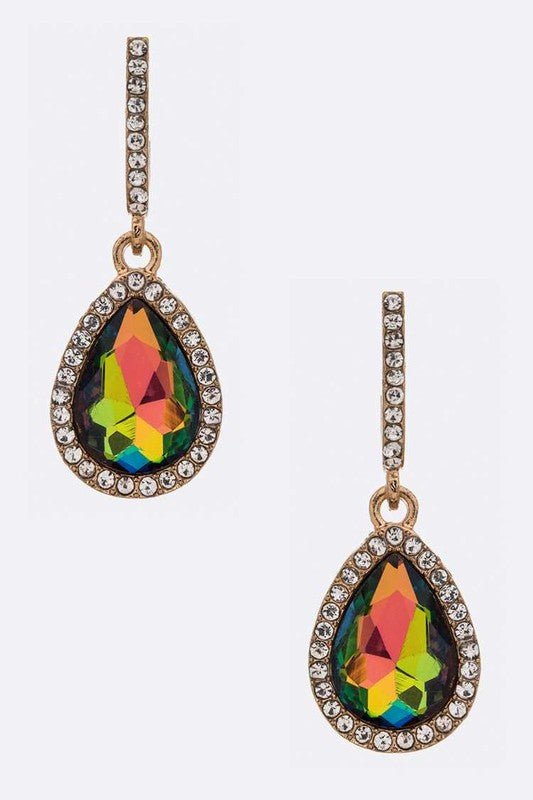 Crystal Pearshape Iconic Earrings - Loving It Shop
