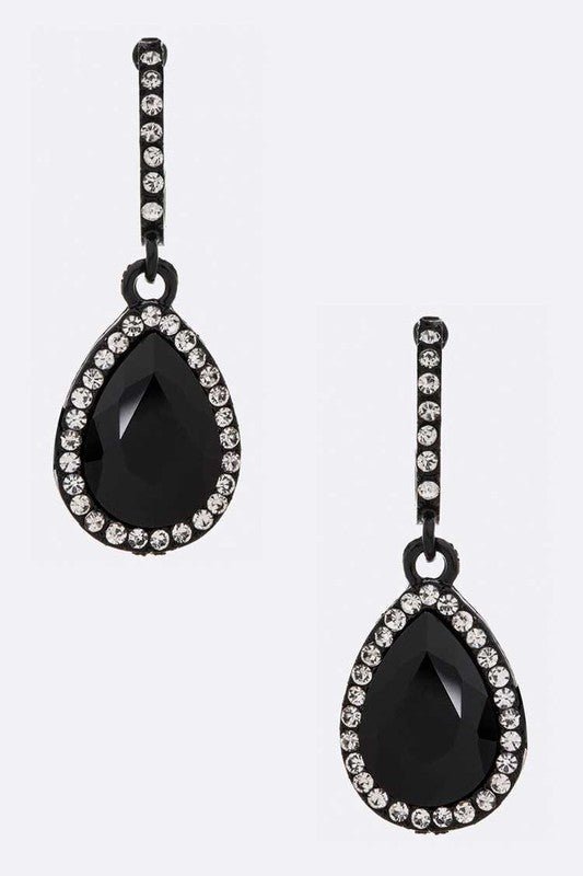 Crystal Pearshape Iconic Earrings - Loving It Shop