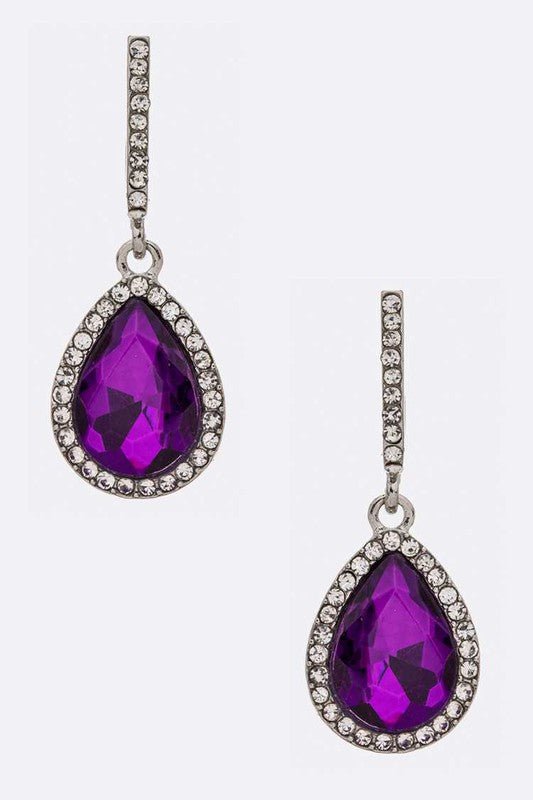 Crystal Pearshape Iconic Earrings - Loving It Shop