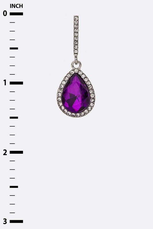 Crystal Pearshape Iconic Earrings - Loving It Shop
