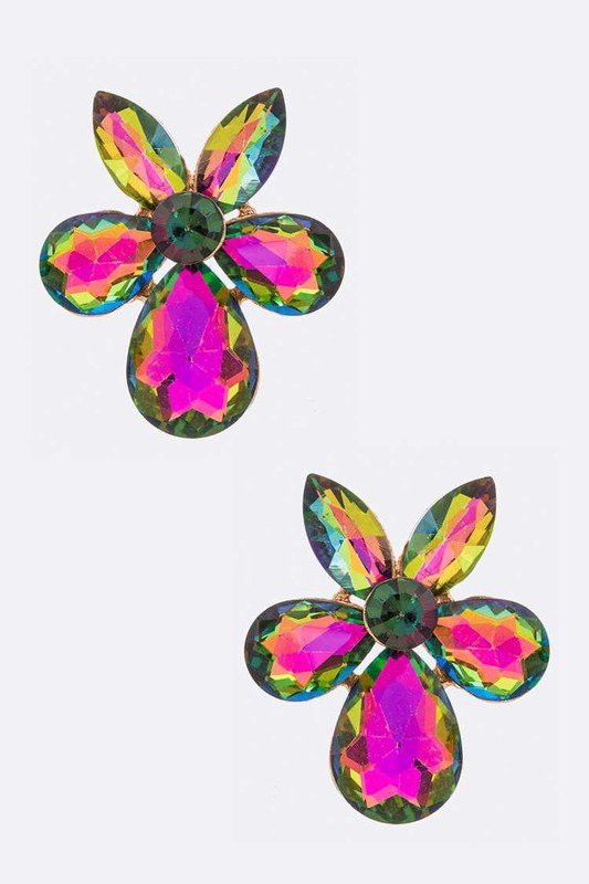 Crystal Flower Iconic Earrings - Loving It Shop