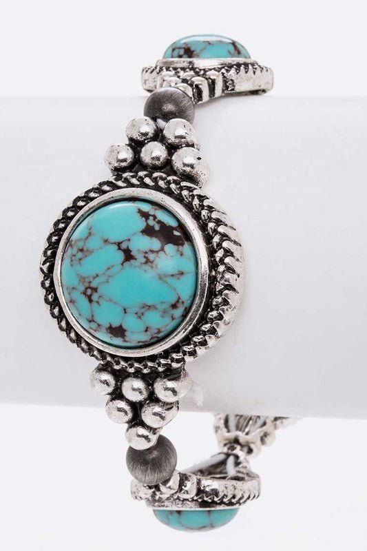 Stone Station Western Stretch Bracelet - Loving It Shop
