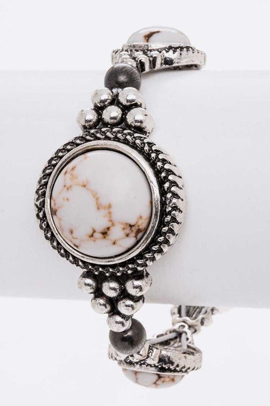Stone Station Western Stretch Bracelet - Loving It Shop