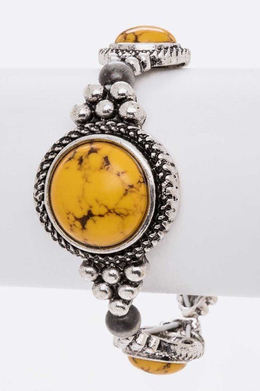 Stone Station Western Stretch Bracelet - Loving It Shop