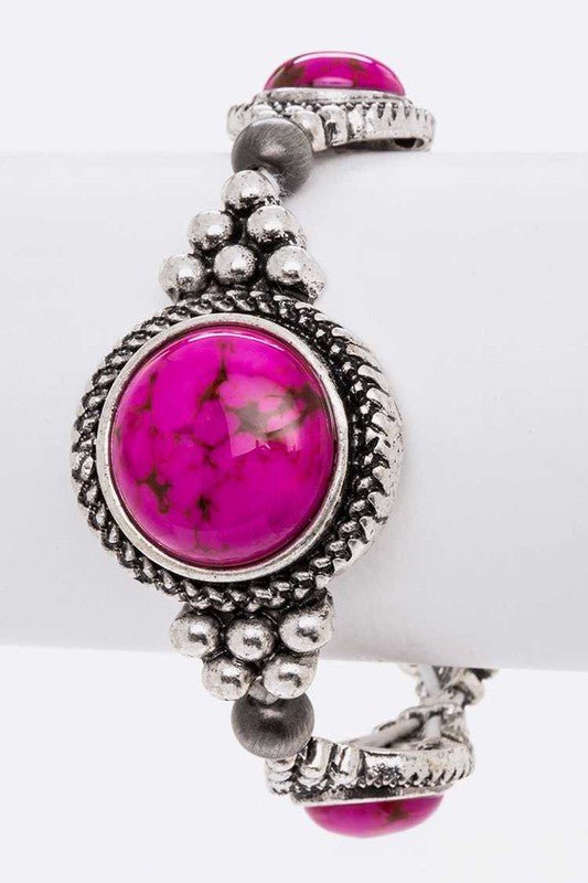 Stone Station Western Stretch Bracelet - Loving It Shop
