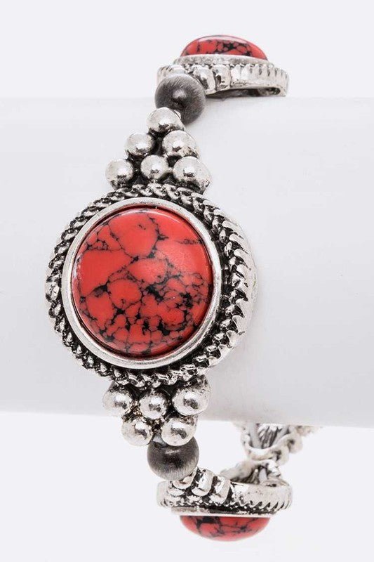 Stone Station Western Stretch Bracelet - Loving It Shop