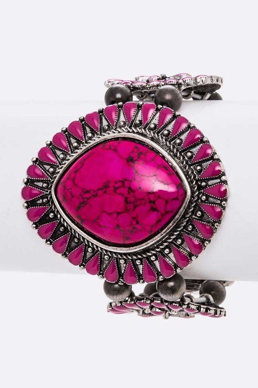 Genuine Stone Western Iconic Bracelet - Loving It Shop