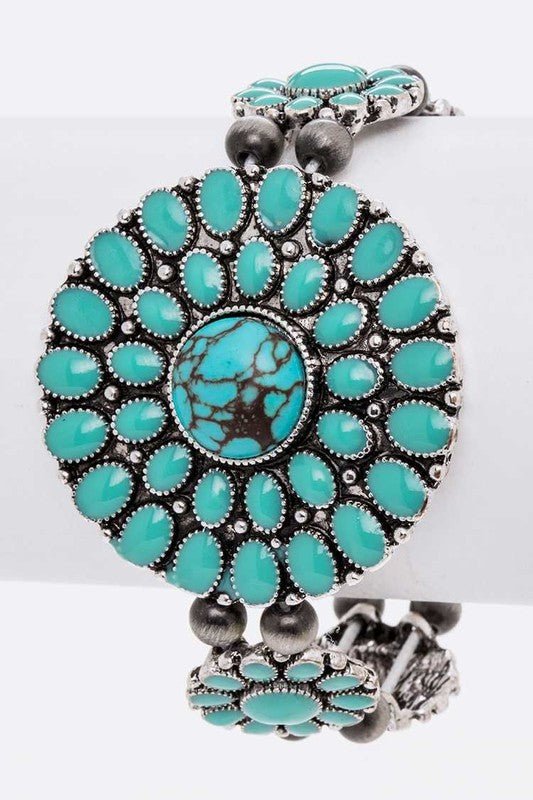 Flower Enamel Western Stretch Bracelet - Loving It Shop