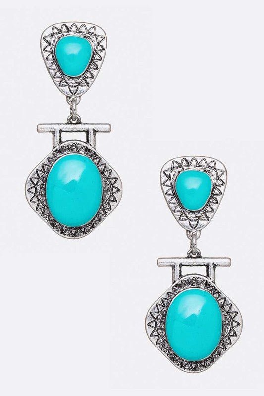 Western Boho Turquoise Earrings - Loving It Shop