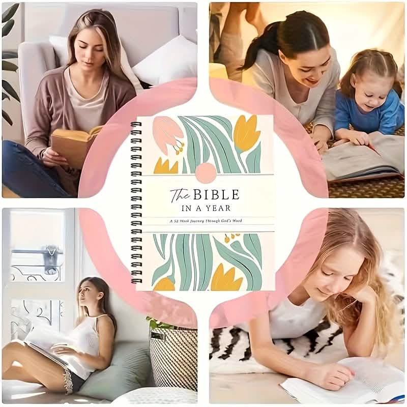 1-Year Bible Study Plan &amp; Prayer Journal – Undated Spiral Bound