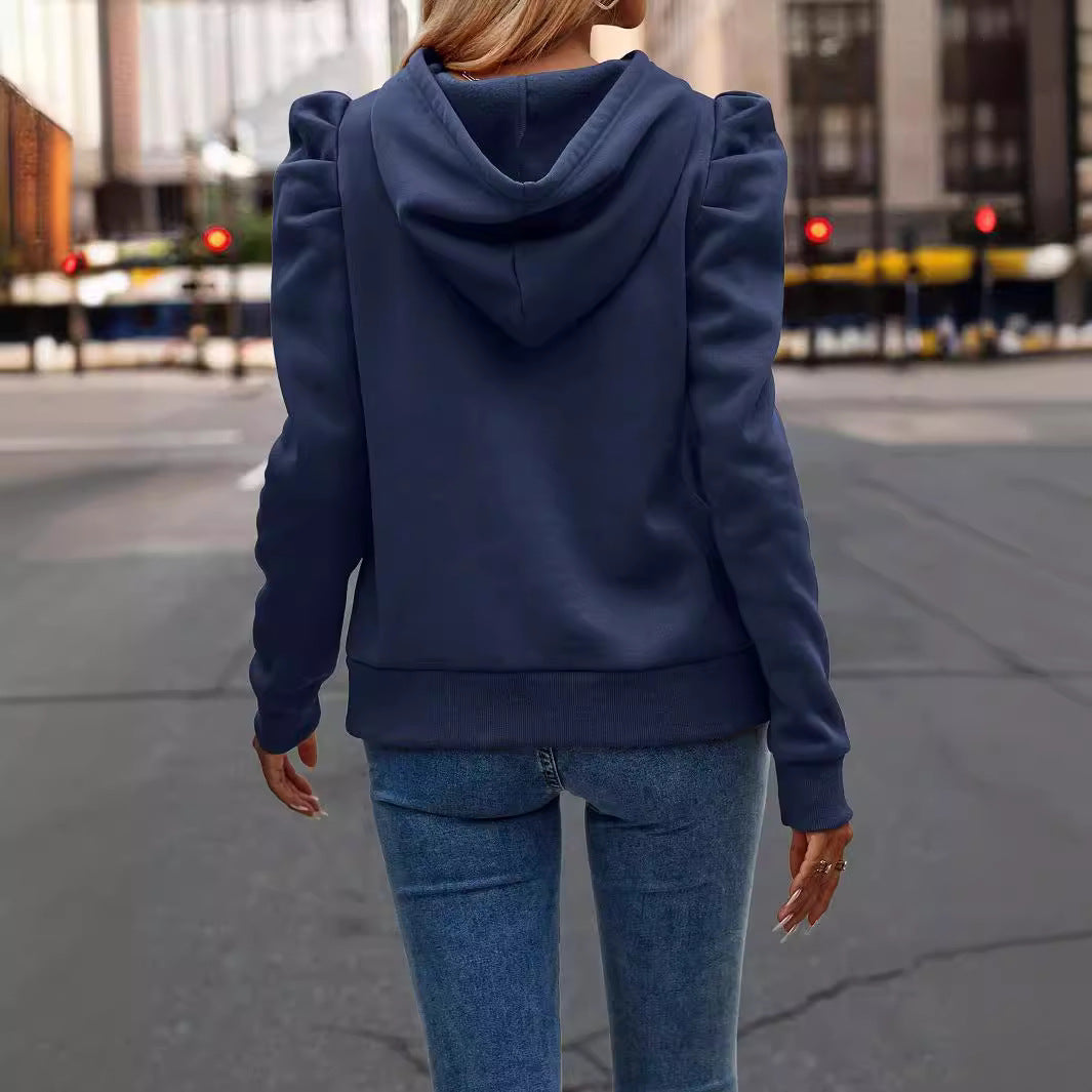 Solid Color Long-sleeved Casual Women&