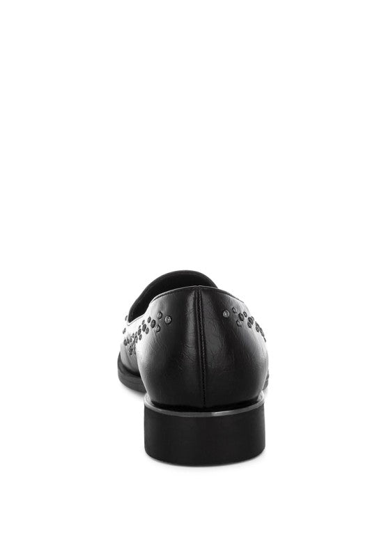 Gonia Studded Faux Leather Loafers