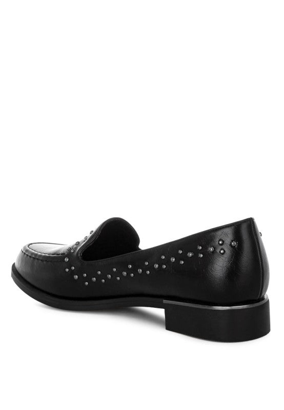 Gonia Studded Faux Leather Loafers