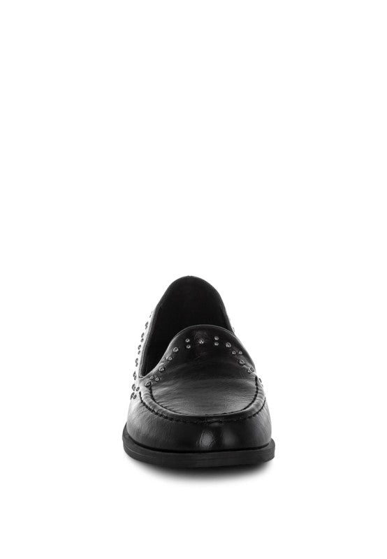 Gonia Studded Faux Leather Loafers